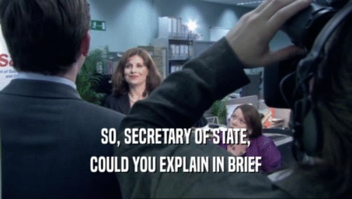 SO, SECRETARY OF STATE, COULD YOU EXPLAIN IN BRIEF 