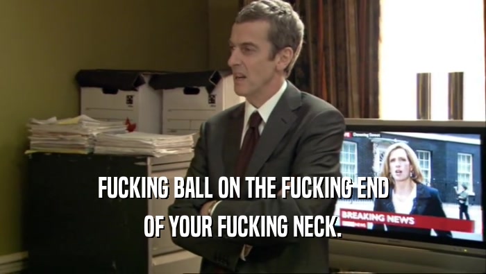 FUCKING BALL ON THE FUCKING END OF YOUR FUCKING NECK. 