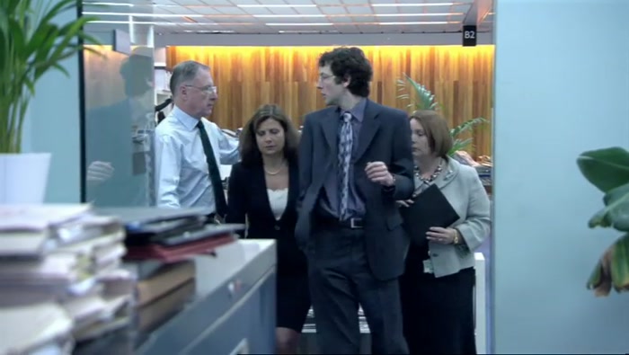 GET IN MY OFFICE, COME ON. IT'LL BUY US A BIT OF TIME. 