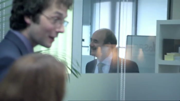 IS HE? HE'S LIKE A LEGO POLICEMAN.  