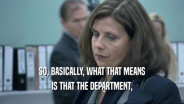 SO, BASICALLY, WHAT THAT MEANS IS THAT THE DEPARTMENT, 