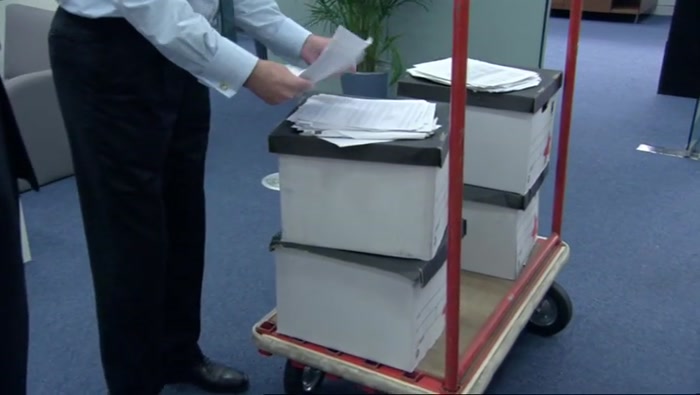 IT APPEARS TO BE A TROLLEY FULL OF CRIME STATS. 
