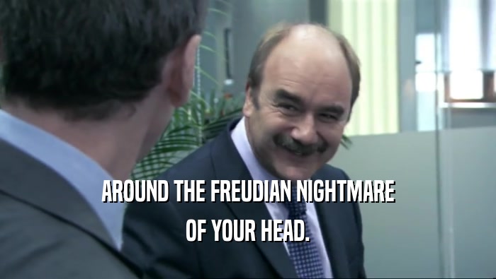 AROUND THE FREUDIAN NIGHTMARE
 OF YOUR HEAD.
 