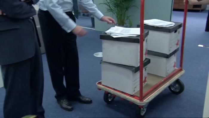 IT APPEARS TO BE A TROLLEY FULL OF CRIME STATS. 