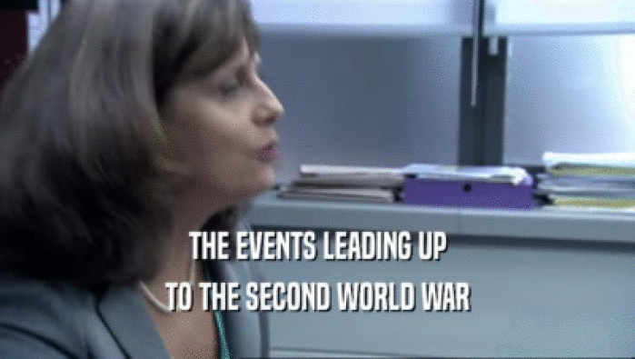 THE EVENTS LEADING UP
 TO THE SECOND WORLD WAR
 