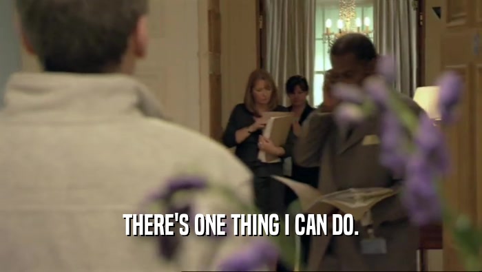 THERE'S ONE THING I CAN DO.  