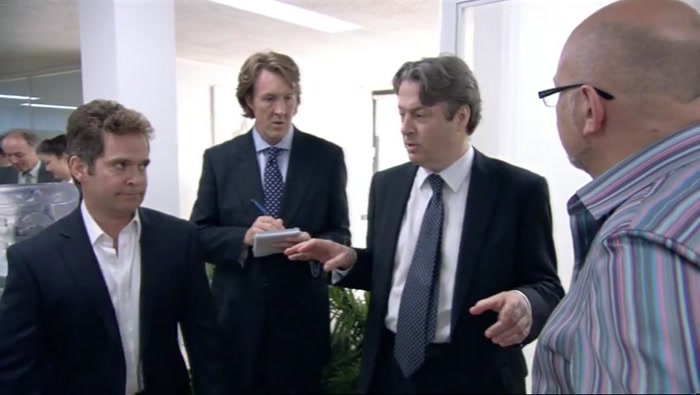 A CHANGE OF MANAGEMENT STYLES HERE FROM TOUCHY-FEELY TO SMASHY-TESTES. 