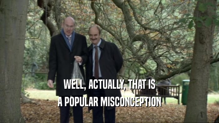 WELL, ACTUALLY, THAT IS A POPULAR MISCONCEPTION 