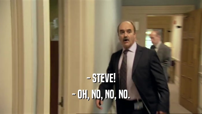 - STEVE! - OH, NO, NO, NO. 