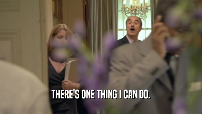 THERE'S ONE THING I CAN DO.  