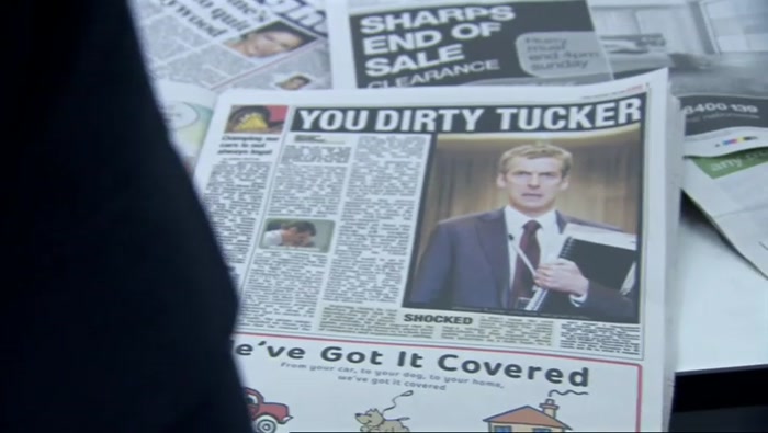 YOU'RE ALL OVER THE NEWSPAPERS
 LIKE A PISSING PUPPY, MALCOLM.
 