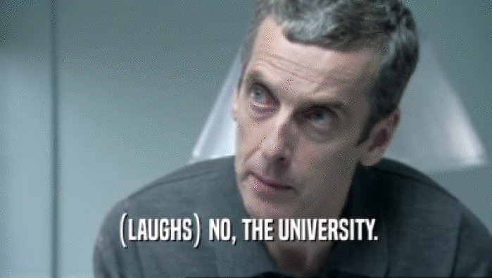 (LAUGHS) NO, THE UNIVERSITY.  