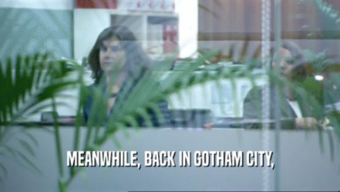 MEANWHILE, BACK IN GOTHAM CITY,  