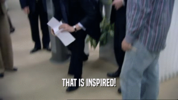 THAT IS INSPIRED!  