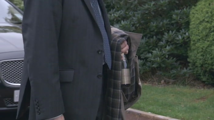 DRINKING ON THE JOB, MINISTER? IT...IT'S A...A HALF BOTTLE. 