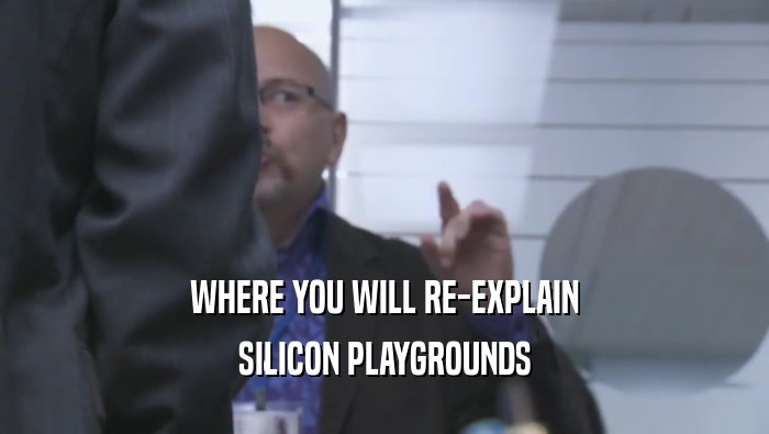 WHERE YOU WILL RE-EXPLAIN SILICON PLAYGROUNDS 