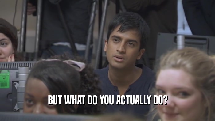 BUT WHAT DO YOU ACTUALLY DO?  