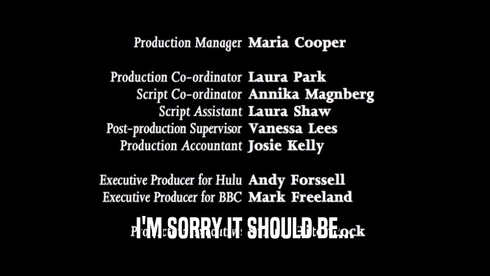 I'M SORRY IT SHOULD BE...  