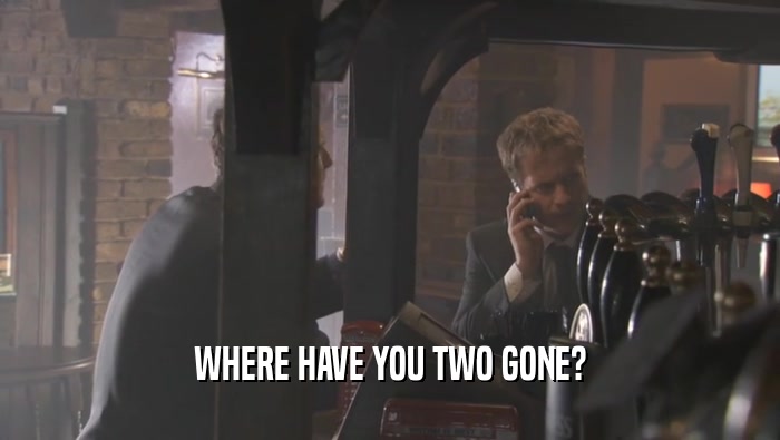 WHERE HAVE YOU TWO GONE?  