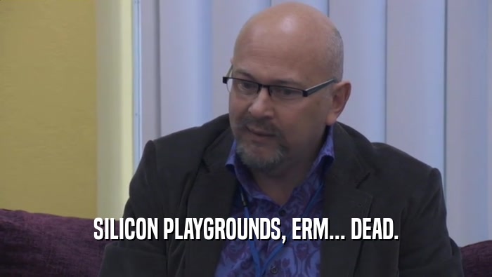 SILICON PLAYGROUNDS, ERM... DEAD.  