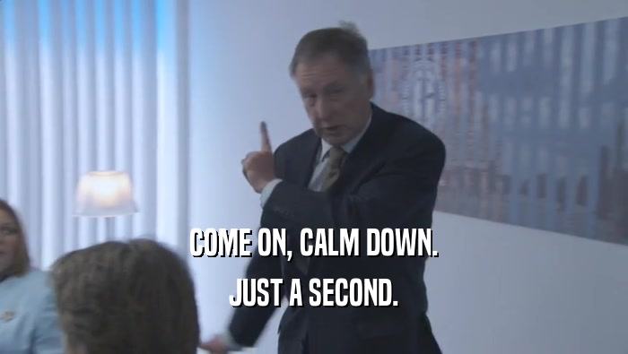 COME ON, CALM DOWN. JUST A SECOND. 