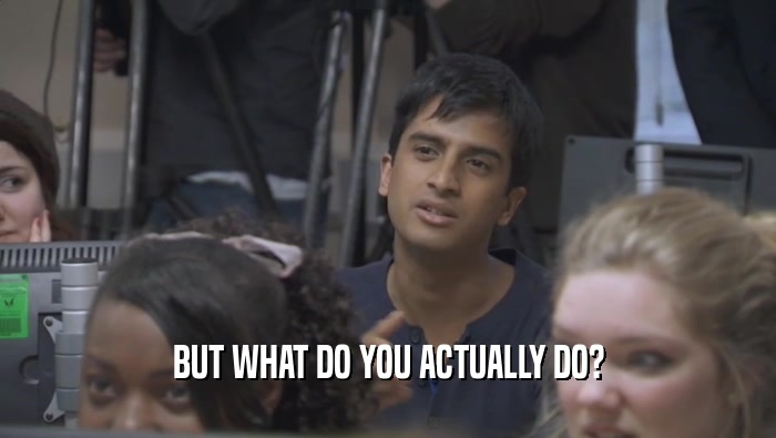 BUT WHAT DO YOU ACTUALLY DO?  