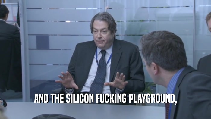 AND THE SILICON FUCKING PLAYGROUND,
  