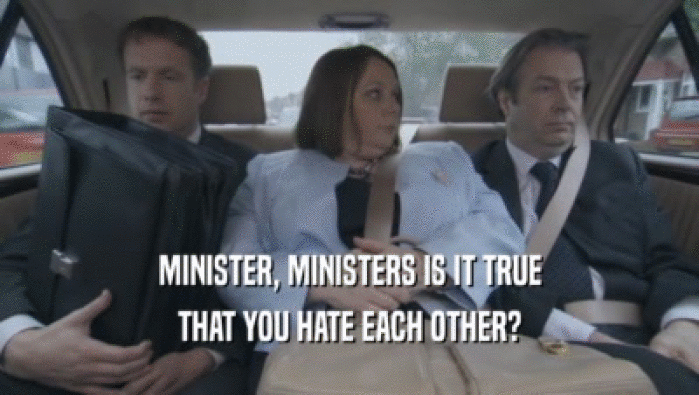 MINISTER, MINISTERS IS IT TRUE THAT YOU HATE EACH OTHER? 