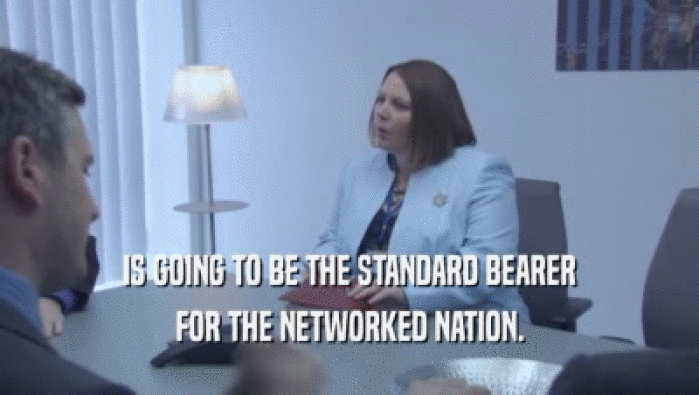IS GOING TO BE THE STANDARD BEARER FOR THE NETWORKED NATION. 