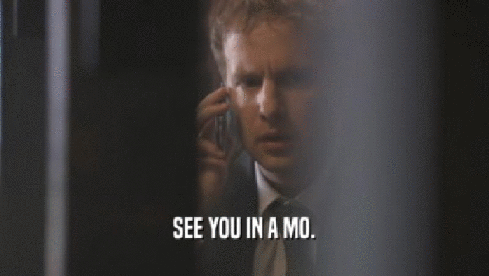 SEE YOU IN A MO.  