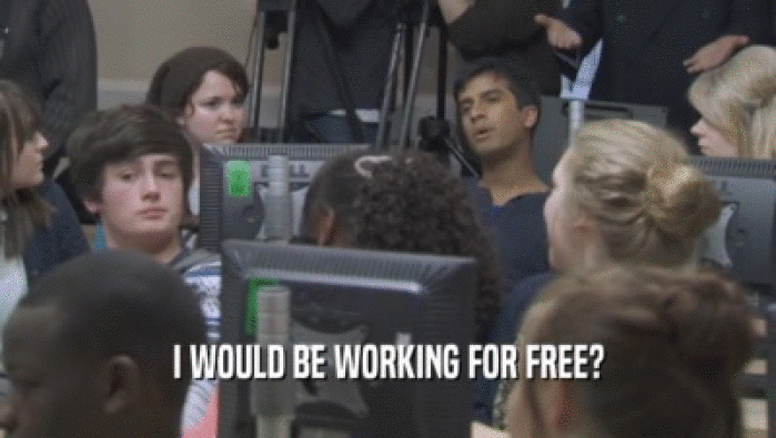 I WOULD BE WORKING FOR FREE?  