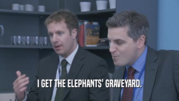 I GET THE ELEPHANTS' GRAVEYARD.
  