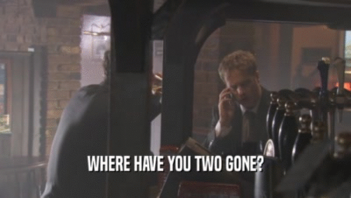 WHERE HAVE YOU TWO GONE?  