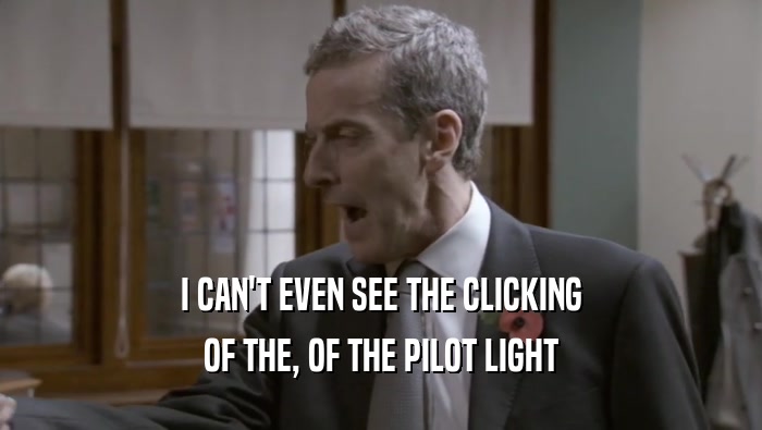 I CAN'T EVEN SEE THE CLICKING OF THE, OF THE PILOT LIGHT 