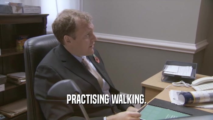 PRACTISING WALKING.  