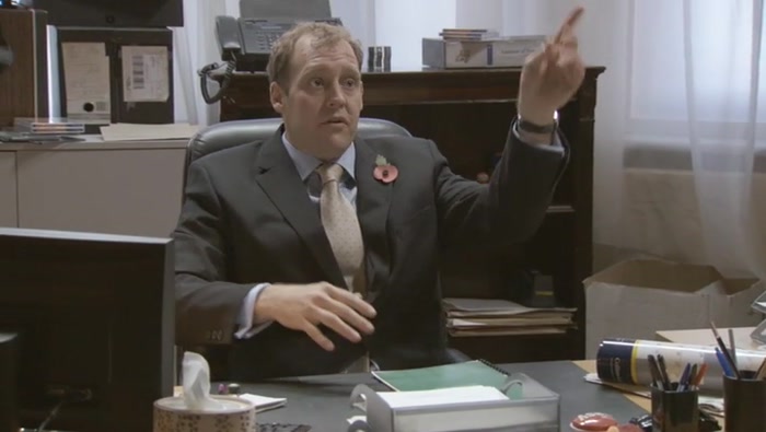 THERE'S A TODDLER WANDERING AROUND IN THAT OFFICE WITH A HARPOON. 