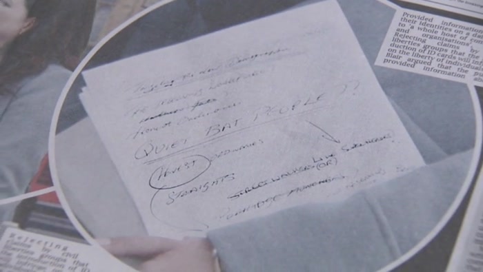 WITH NOTES JUST... THERE FOR ANYBODY TO SEE? 
