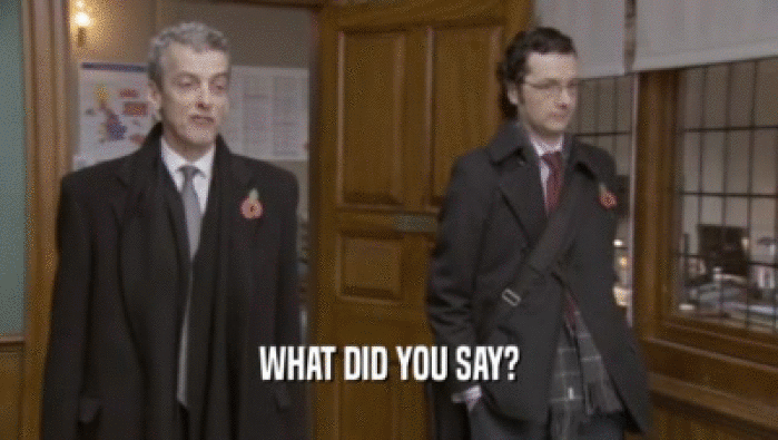 WHAT DID YOU SAY?  