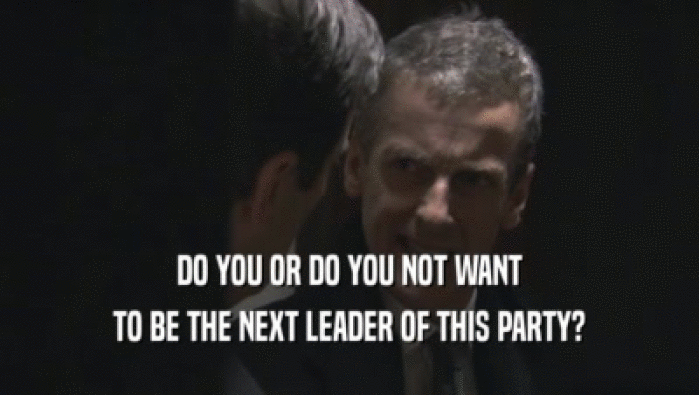 DO YOU OR DO YOU NOT WANT TO BE THE NEXT LEADER OF THIS PARTY? 