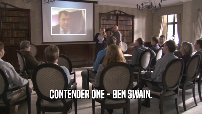 CONTENDER ONE - BEN SWAIN.  
