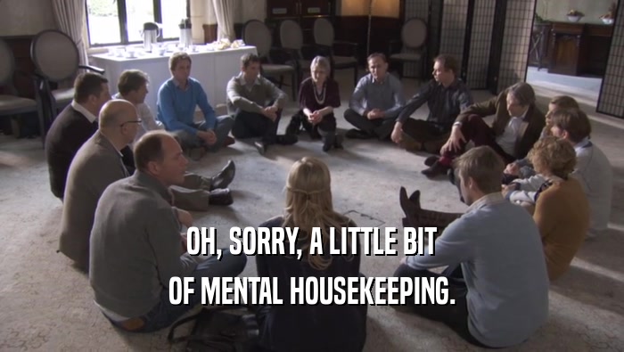 OH, SORRY, A LITTLE BIT OF MENTAL HOUSEKEEPING. 