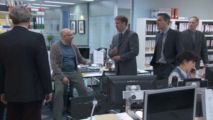 GET HIM A TIE, A BLAND ONE. GLENN, ONE OF YOURS, YEAH? 