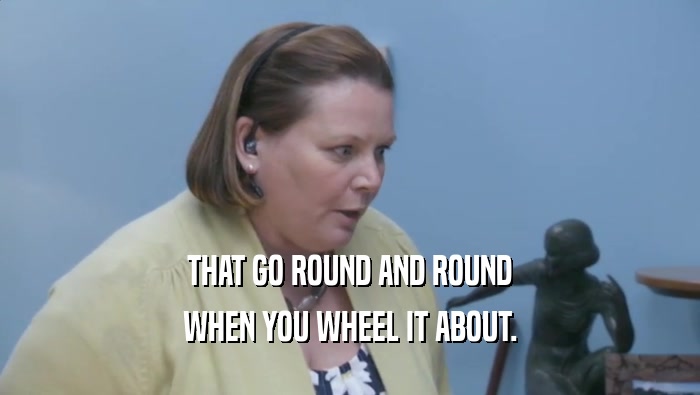 THAT GO ROUND AND ROUND WHEN YOU WHEEL IT ABOUT. 