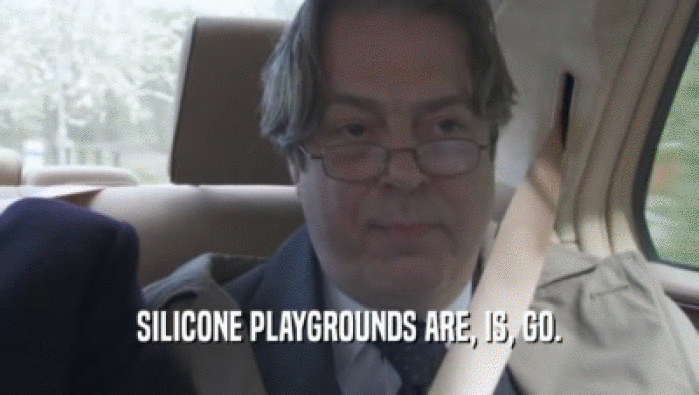 SILICONE PLAYGROUNDS ARE, IS, GO.
  