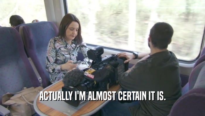 ACTUALLY I'M ALMOST CERTAIN IT IS.  