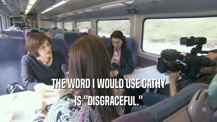 THE WORD I WOULD USE CATHY IS 