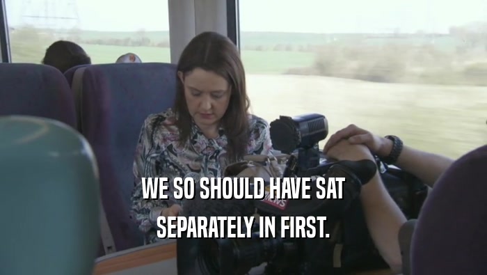 WE SO SHOULD HAVE SAT SEPARATELY IN FIRST. 