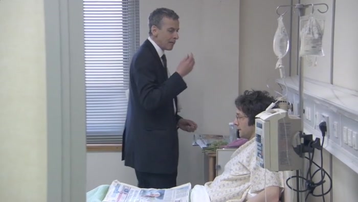 I'LL BE IN TOUCH, RIGHT. THAT WEE NURSE NEEDS CHEERING UP. 