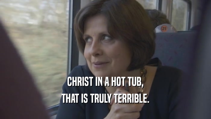 CHRIST IN A HOT TUB, THAT IS TRULY TERRIBLE. 