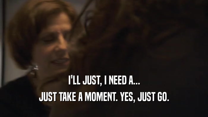 I'LL JUST, I NEED A... JUST TAKE A MOMENT. YES, JUST GO. 